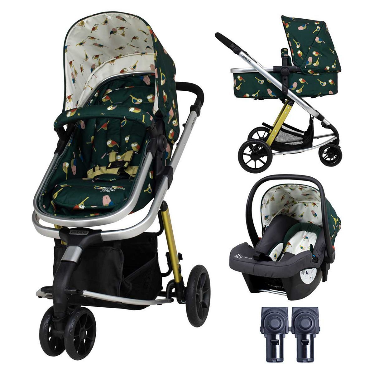 Cosatto Giggle 2 in 1 Bundle Travel System With Car Seat Birdland