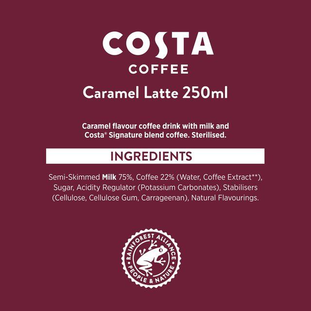 Costa Coffee Caramel Latte Iced Coffee 4 x 250ml