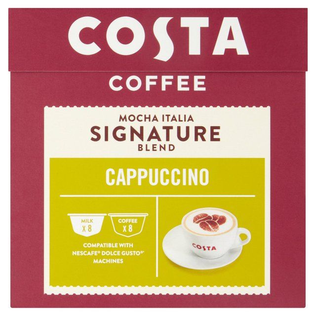 Costa Coffee NESCAFE Dolce Gusto Compatible Signature Blend Cappuccino Pods 10 per pack