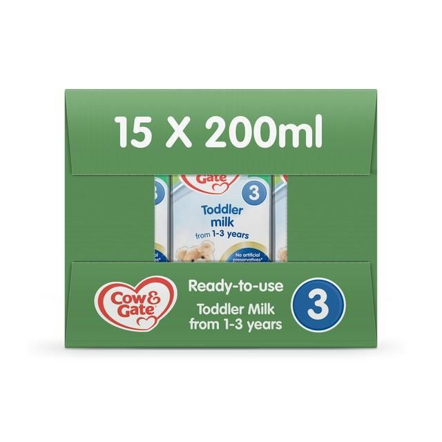 Cow & Gate 3 Toddler Milk Formula Liquid Multipack    15 x 200ml