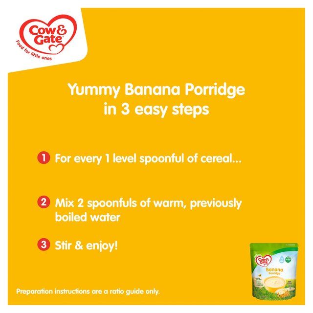 Cow & Gate Banana Porridge 4-6 mths+ 125g