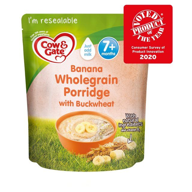 Cow & Gate Banana Wholegrain Porridge Baby Cereal 200g