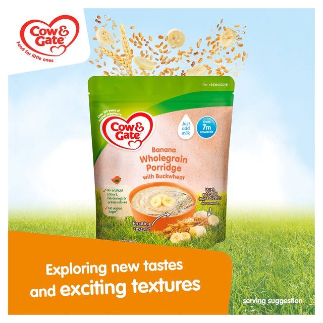 Cow & Gate Banana Wholegrain Porridge Baby Cereal 200g