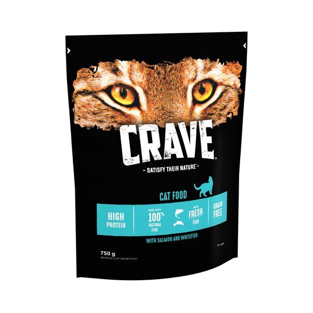 Crave Natural Grain Free Adult Dry Cat Food Salmon & Whitefish    750g
