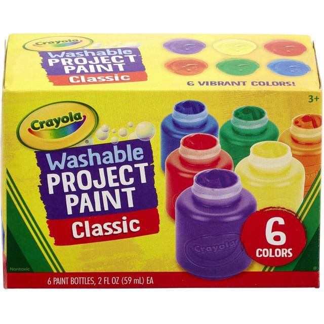 Crayola 6 Washable Kids Paint 6 per pack
