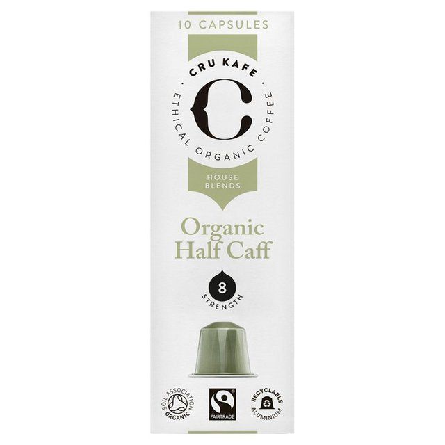 CRU Kafe Organic Half Caff Nespresso Compatible Capsules 10 per pack