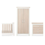 CuddleCo Ada 3 Piece Nursery Furniture Set – White and Ash