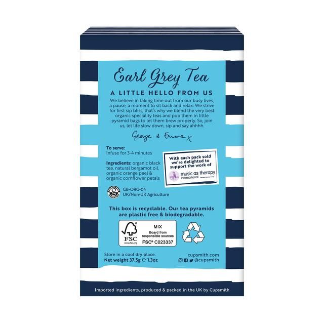 Cupsmith Organic Lady May's Earl Grey 15 per pack