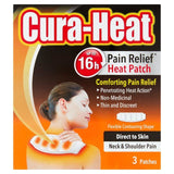 Cura-Heat Heat Patch Pain Relief Neck Direct To Skin 3 per pack