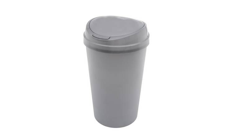 Curver 45 Litre Touch Top Kitchen Bin - Silver