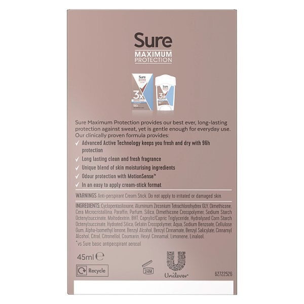 Sure Antiperspirant Deo Stick Max Pro Clean Scent 150ml GOODS Superdrug