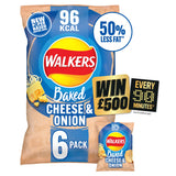Walkers Baked Cheese & Onion Multipack Snacks Crisps 6 x 22g GOODS ASDA