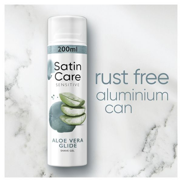 Venus Satin Care Shaving Gel Sensitive Aloe Vera Glide 200ml GOODS Superdrug