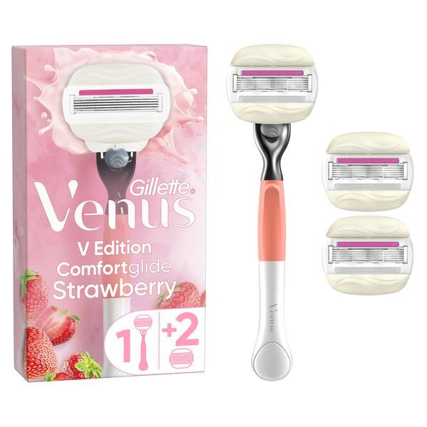 Venus Edition Comfortglide Strawberry Razor Handle +3 Blades GOODS Superdrug