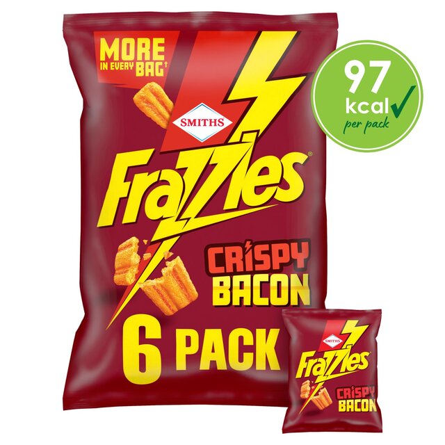 Smiths Frazzles Crispy Bacon Multipack Snacks 6 x 20g - McGrocer