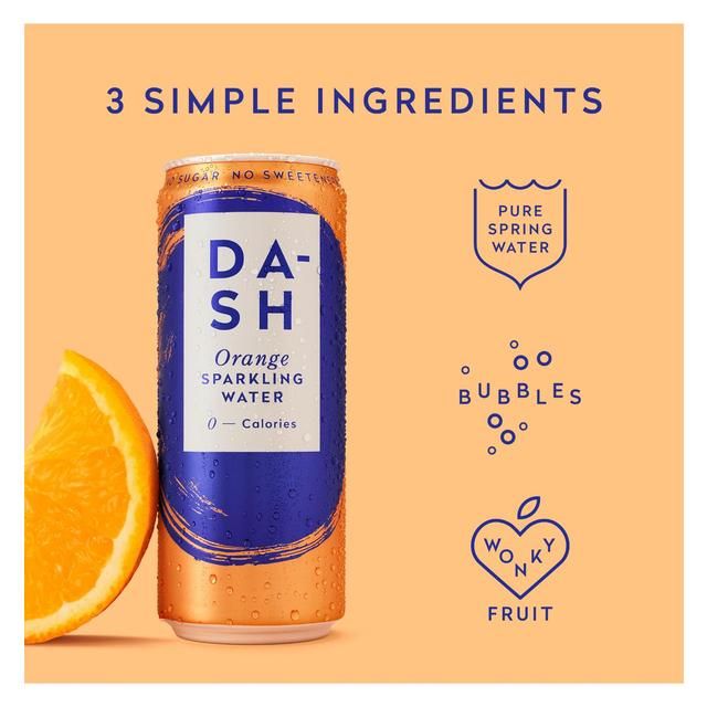 DASH Orange Infused Sparkling Water 12 x 330ml