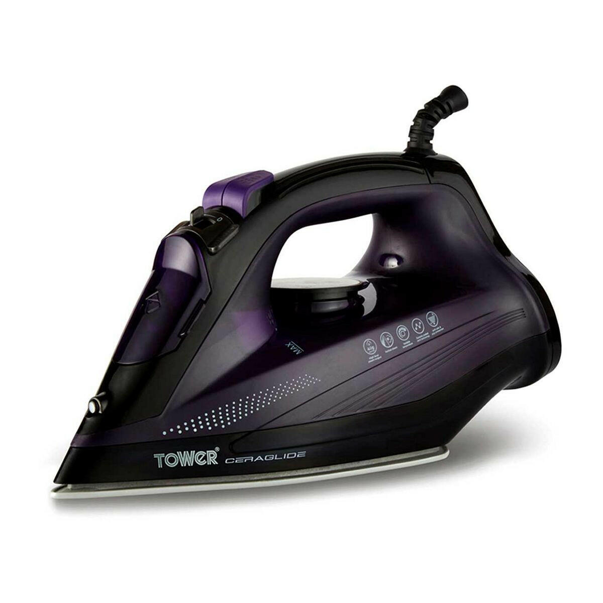 Tower Ceraglide 2600W Steam Iron Purple GOODS Boots
