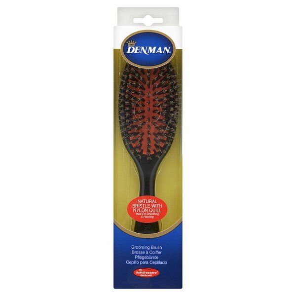 Denman D81M Medium Nylon/Bristle Cushion Grooming Brush