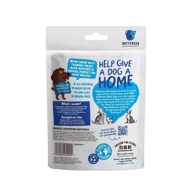 Denzel's Battersea Hearts For Dogs Beef & Berries 90g