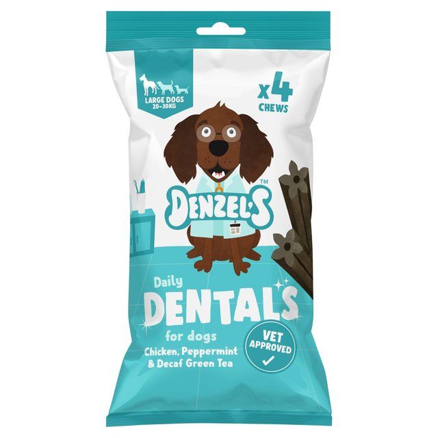 Denzel's Daily Dentals for Large Dogs Chicken Peppermint & Decaf Green Tea   120g
