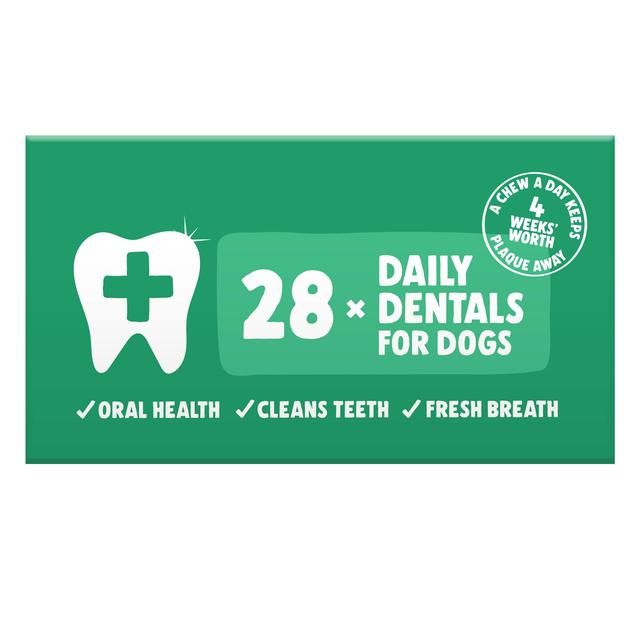 Denzel's Daily Dentals Large Dog Peanut Butter Peppermint & Parsley 28 x 30g