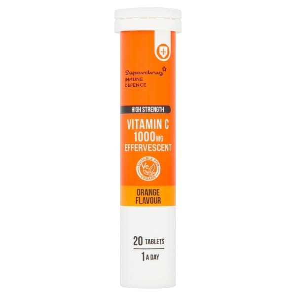 Superdrug Effervescent Vitamin C Orange 20s 1000mg GOODS Superdrug