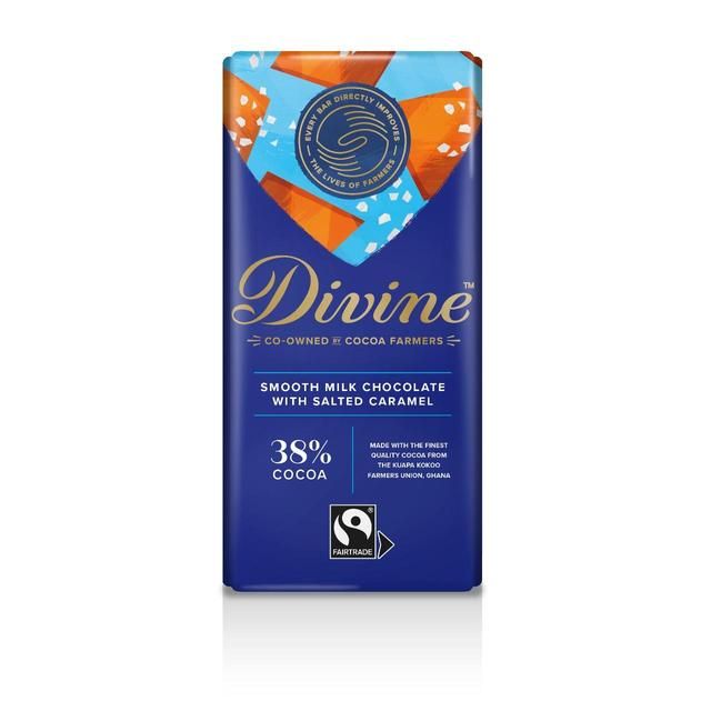 Divine 38% Milk Chocolate with Toffee & Sea Salt 90g