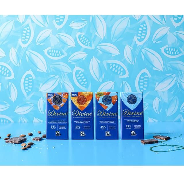 Divine 38% Milk Chocolate with Toffee & Sea Salt 90g