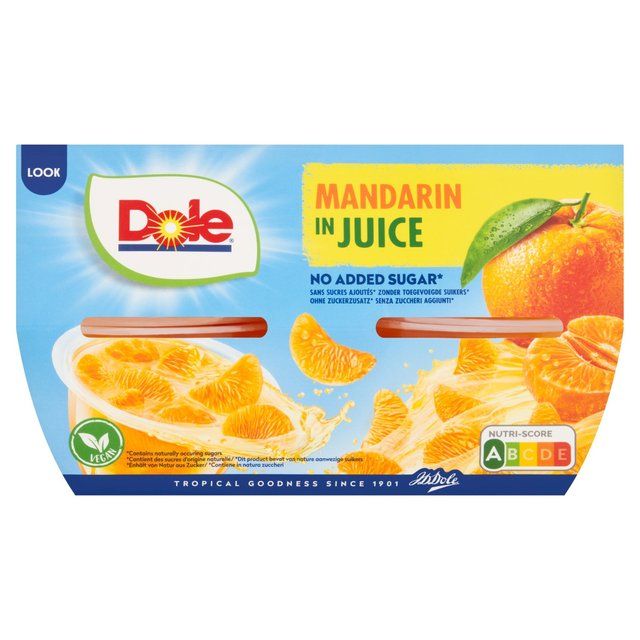 Dole Mandarins In Juice Fruit Pots Multipack 4 x 113g