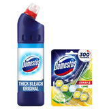 Domestos Bleach Original & Rim Block Lime Bundle