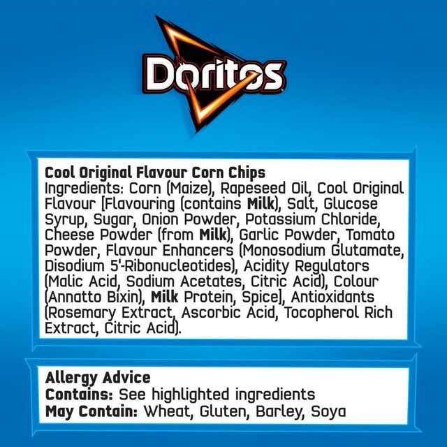 Doritos Cool Original Tortilla Chips Sharing Bag Crisps 180g