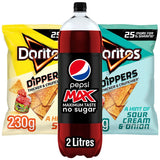 Doritos Dippers Sharing Tortilla Crisps & Pepsi Max Bundle