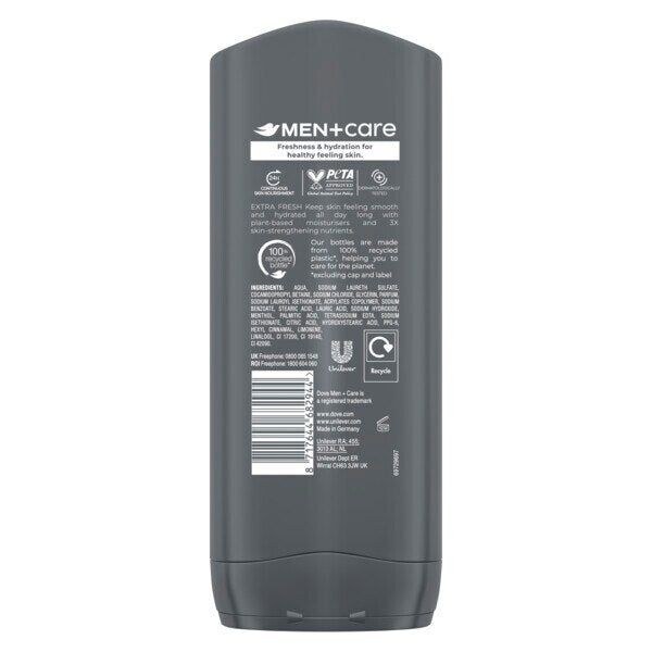 Dove Men+Care Extra Fresh 3-In-1 Hair, Body &Face Wash 400ml