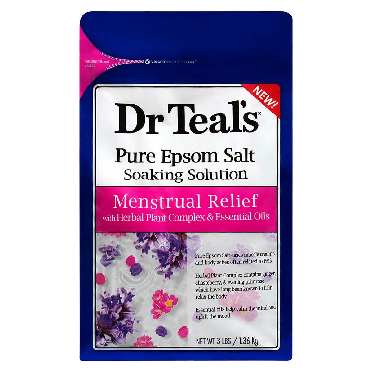 Dr Teal's Menstrual Relief Epsom Salts 1.36Kg