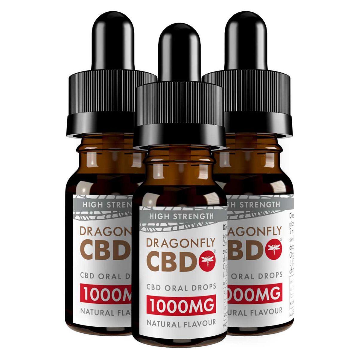 Dragonfly CBD Cannabidiol Oil 1000mg 11.1% 10ml x 3 bundle