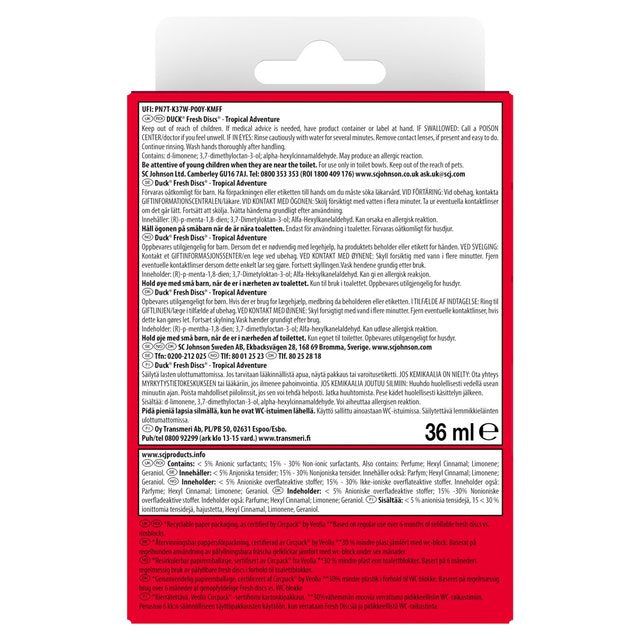 Duck Toilet Fresh Discs Holder Tropical Adventure 36ml