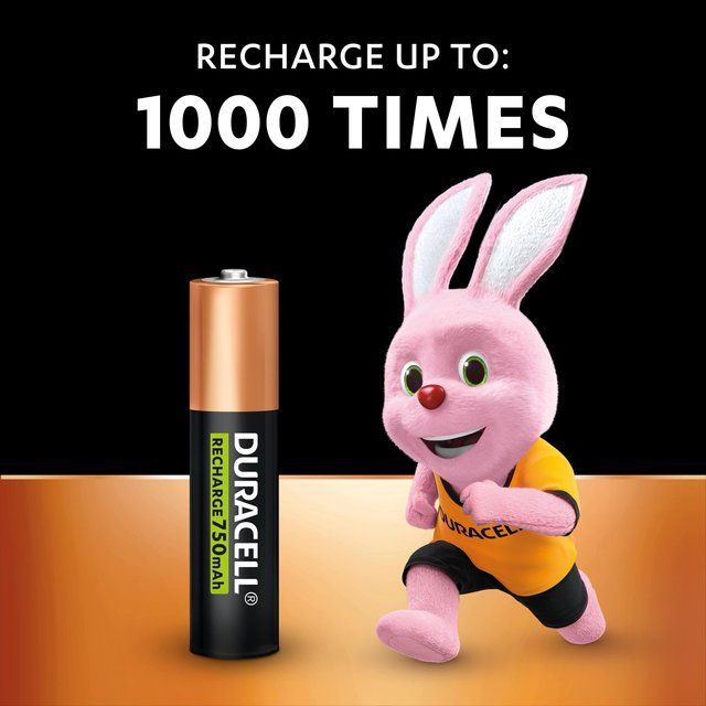 Duracell Recharge Plus AAA Rechargeable Batteries 4 per pack