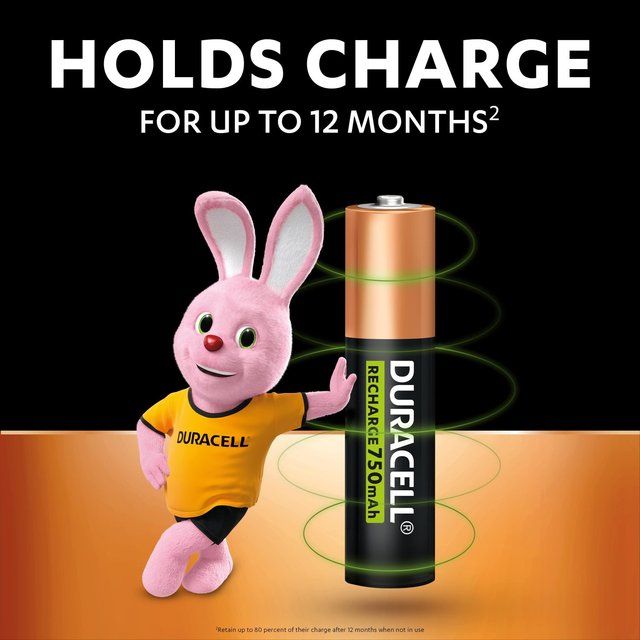 Duracell Recharge Plus AAA Rechargeable Batteries 4 per pack