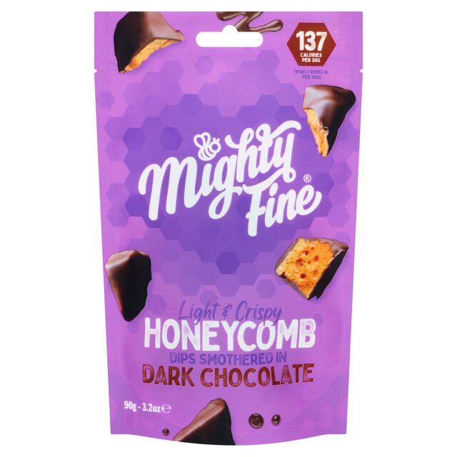 Mighty Fine Dark Chocolate Honeycomb Dips 90g - McGrocer