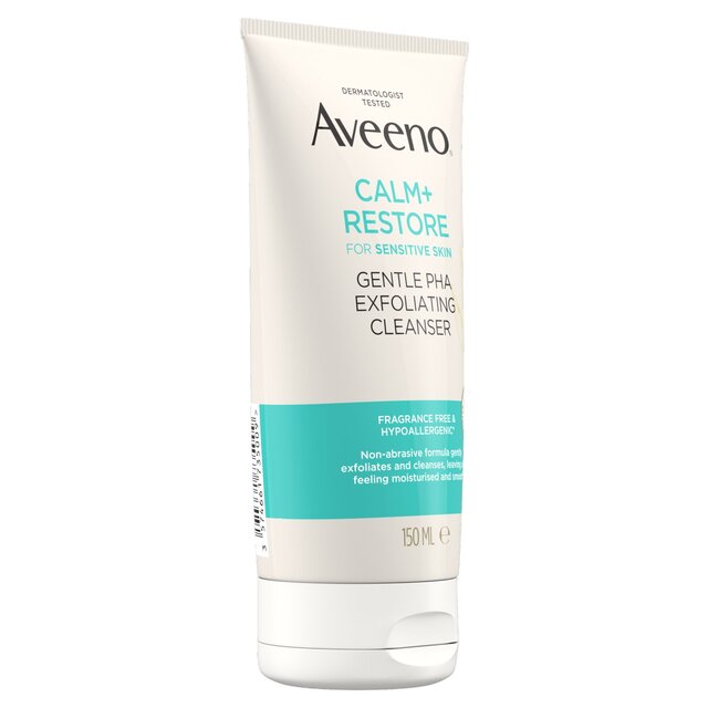 Aveeno Calm and Restore Gentle PHA Exfoliating Cleanser 150ml - McGrocer