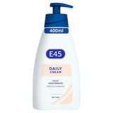 E45 Daily Moisturiser Cream for dry skin Pump 400ml