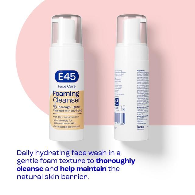 E45 Face Foaming Cleanser For Dry & Sensitive Skin 150ml