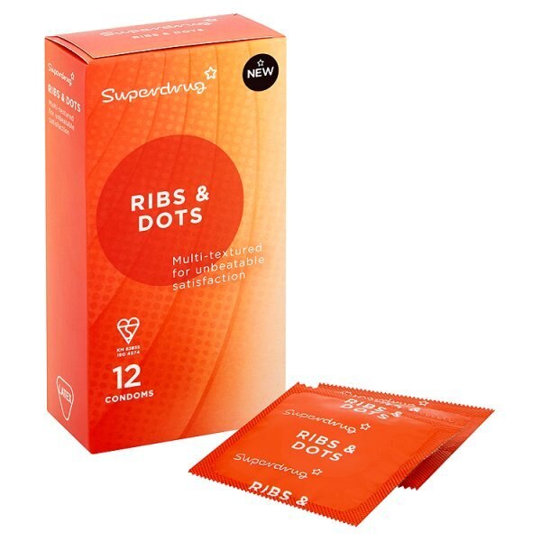 Superdrug Ribs & Dots Condoms 12s GOODS Superdrug