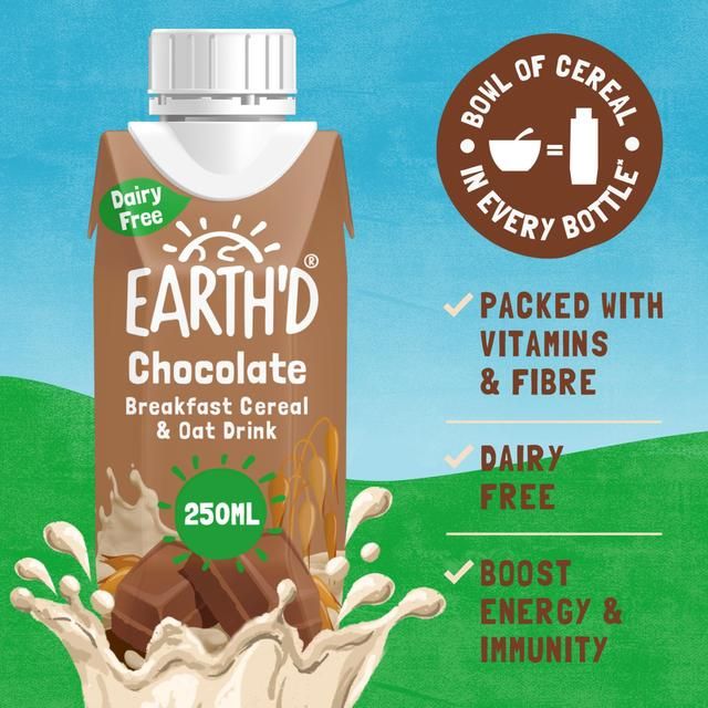 Earth'd Breakfast Cereal & Oat Shake - Chocolate 250ml
