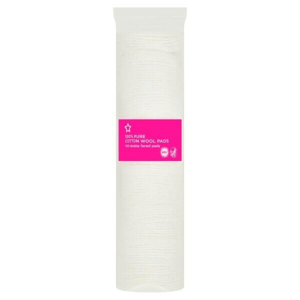 Superdrug 100% Pure Cotton Wool Pads - 100 Double Faced Pads GOODS Superdrug