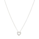 Superdrug Silver Tone Diamante Heart Necklace GOODS Superdrug