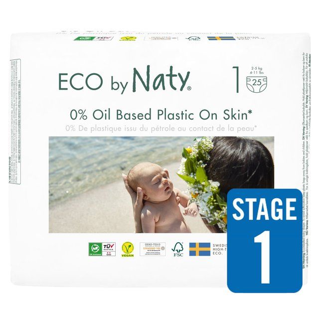 Eco by Naty Nappies Size 1 25 per pack