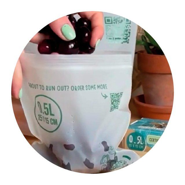 Eco Green Living Certified Compostable Small 0.5L Resealable Ziplock Bags 25 per pack