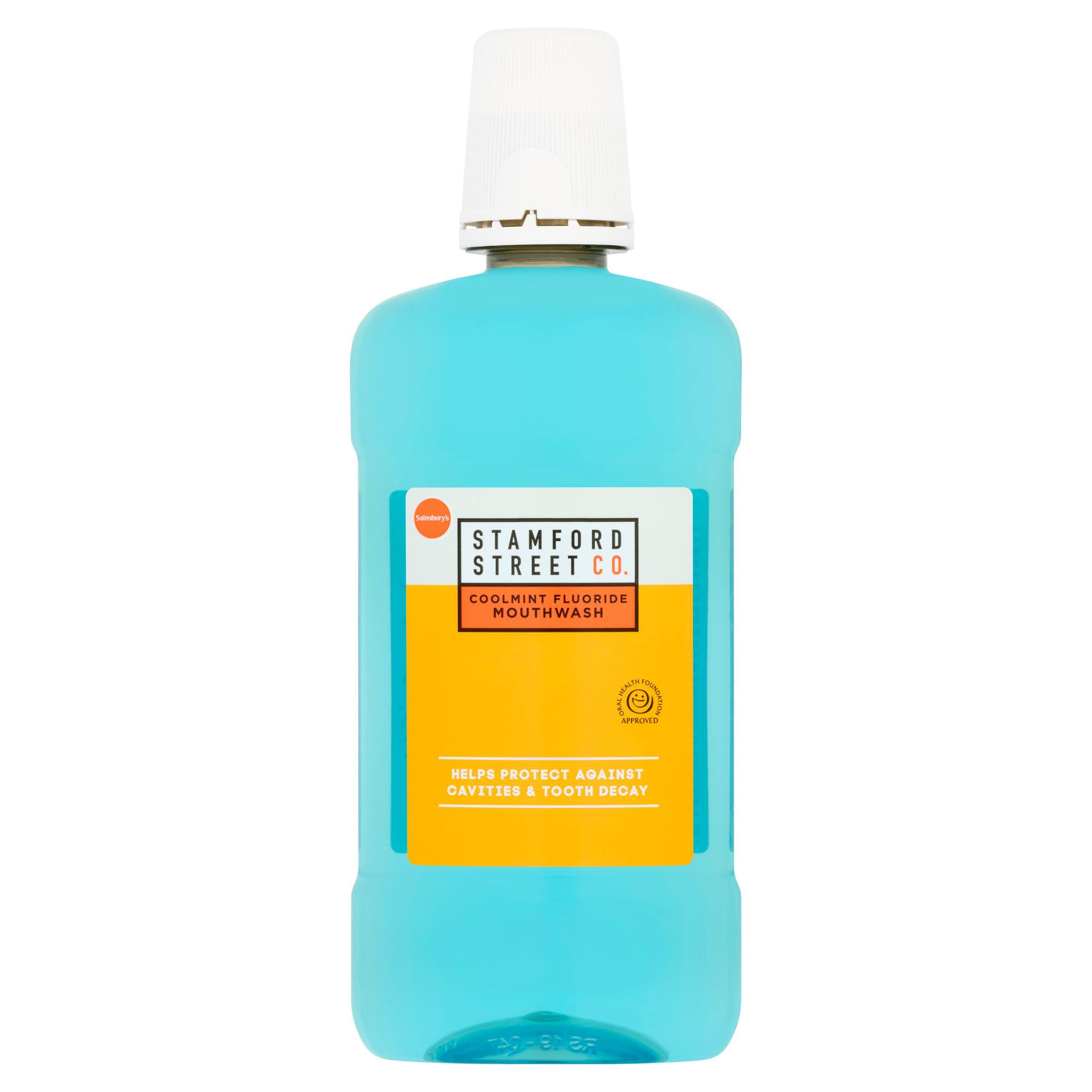 Stamford Street Co. Coolmint Fluoride Mouthwash 500ml GOODS Sainsburys