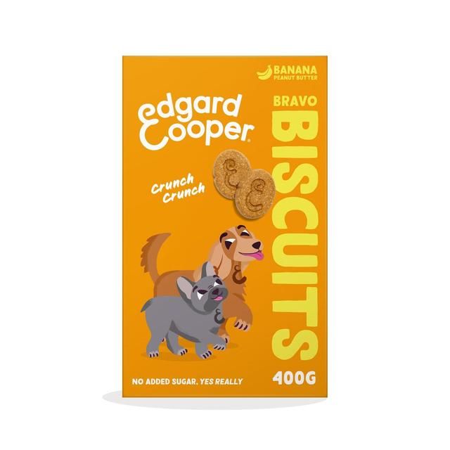 Edgard & Cooper Dog Treats Biscuits Plant Based Banana & Peanut Butter 400g